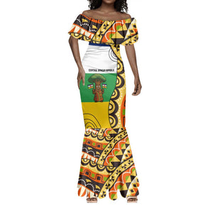 Central African Republic Mermaid Dress Baobab and Flag - African Pride