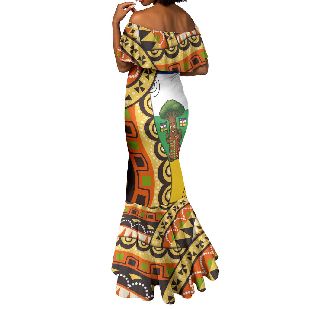 Central African Republic Mermaid Dress Baobab and Flag - African Pride