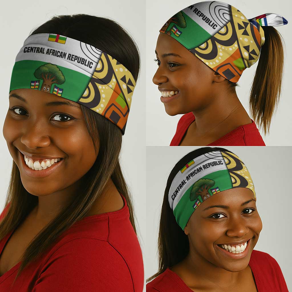 Central African Republic Neck Gaiter Baobab and Flag - African Pride