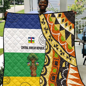 Central African Republic Quilt Baobab and Flag - African Pride