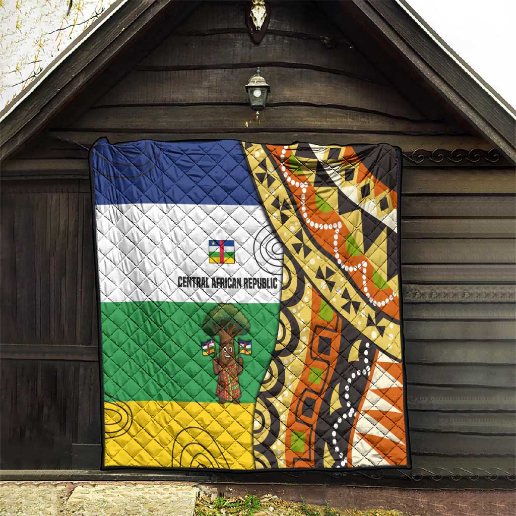 Central African Republic Quilt Baobab and Flag - African Pride
