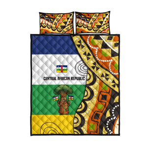 Central African Republic Quilt Bed Set Baobab and Flag - African Pride