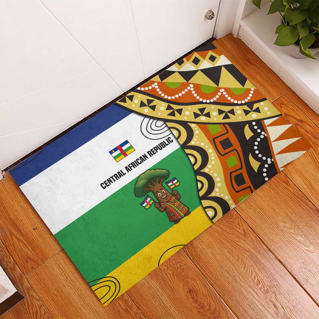 Central African Republic Rubber Doormat Baobab and Flag - African Pride