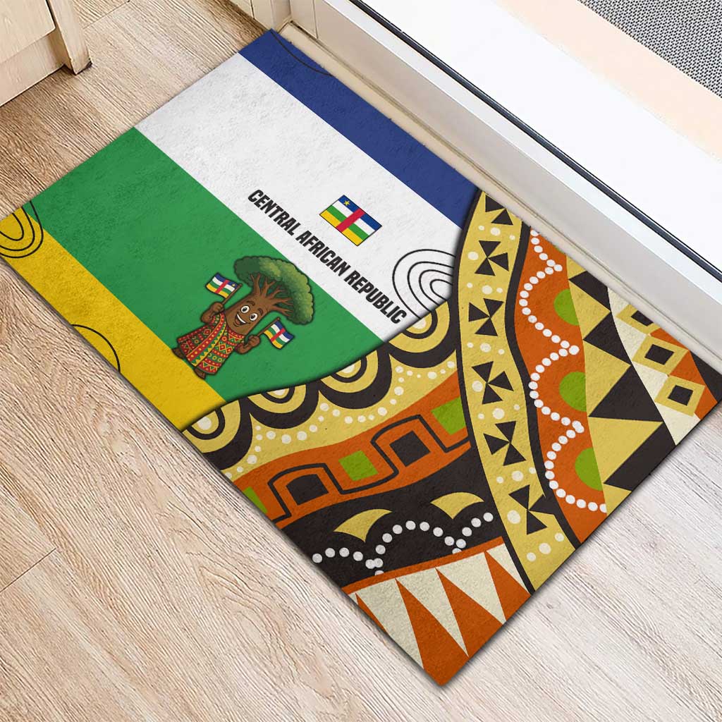 Central African Republic Rubber Doormat Baobab and Flag - African Pride