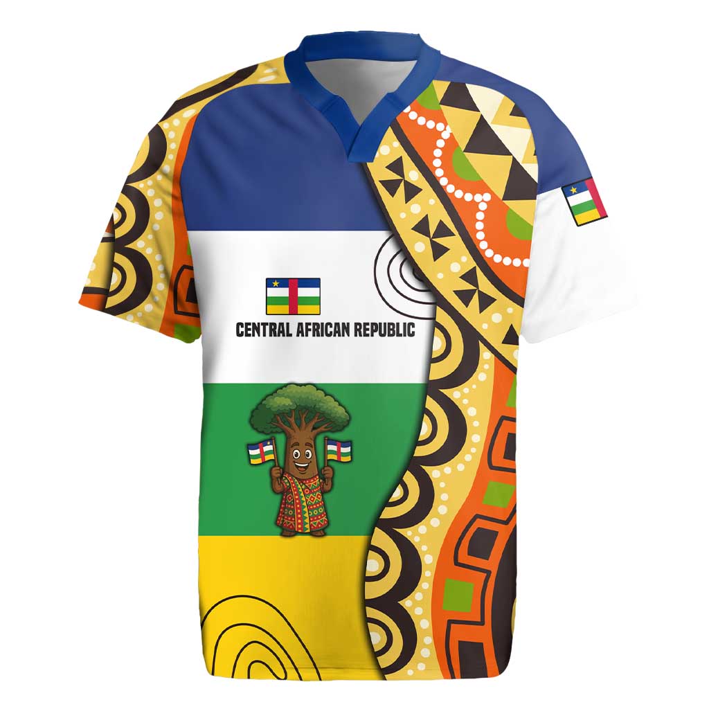 Central African Republic Rugby Jersey Baobab and Flag - African Pride