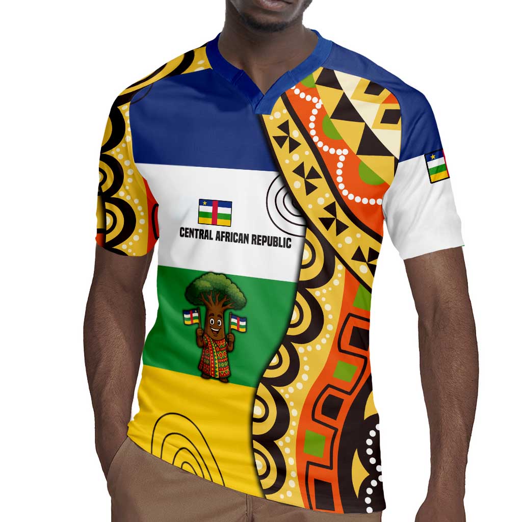 Central African Republic Rugby Jersey Baobab and Flag - African Pride
