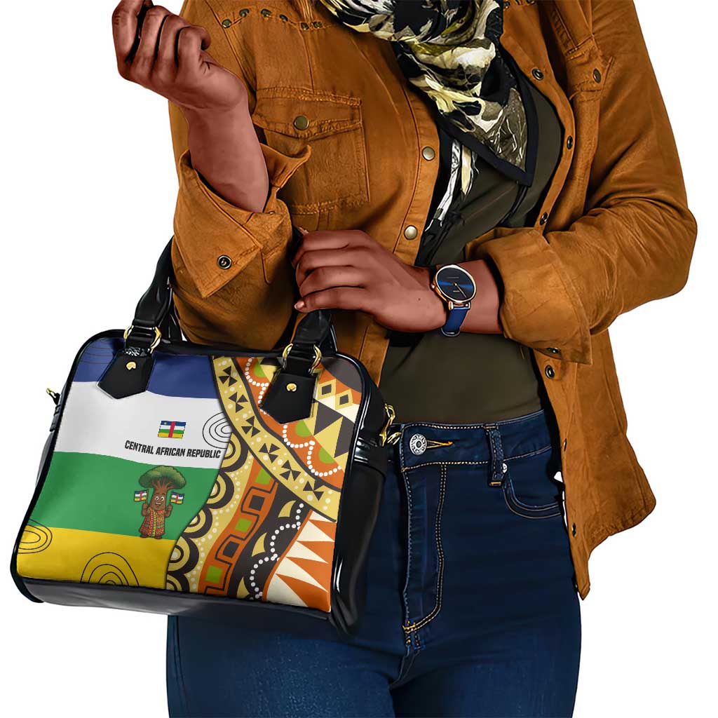 Central African Republic Shoulder Handbag Baobab and Flag - African Pride