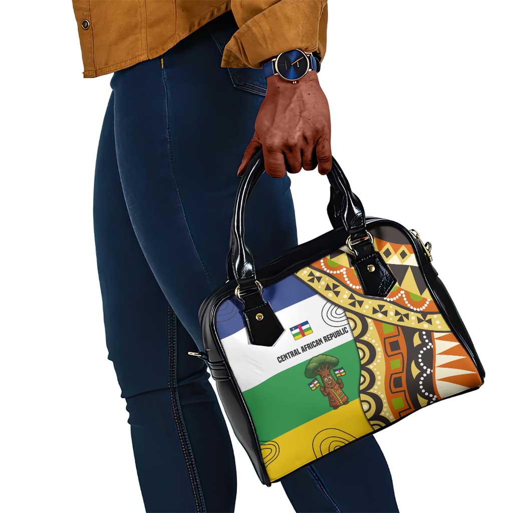 Central African Republic Shoulder Handbag Baobab and Flag - African Pride