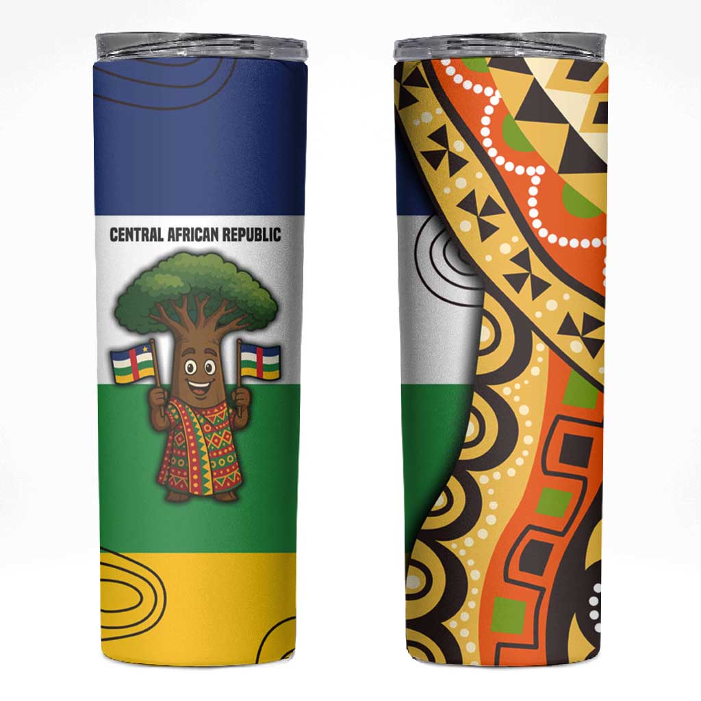 Central African Republic Skinny Tumbler Baobab and Flag - African Pride