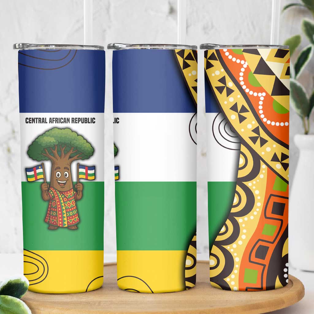 Central African Republic Skinny Tumbler Baobab and Flag - African Pride
