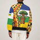 Central African Republic Sleeve Zip Bomber Jacket Baobab and Flag - African Pride