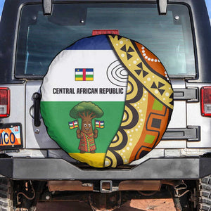 Central African Republic Spare Tire Cover Baobab and Flag - African Pride