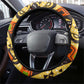 Central African Republic Steering Wheel Cover Baobab and Flag - African Pride