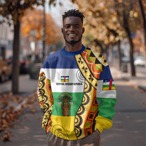 Central African Republic Sweatshirt Baobab and Flag - African Pride