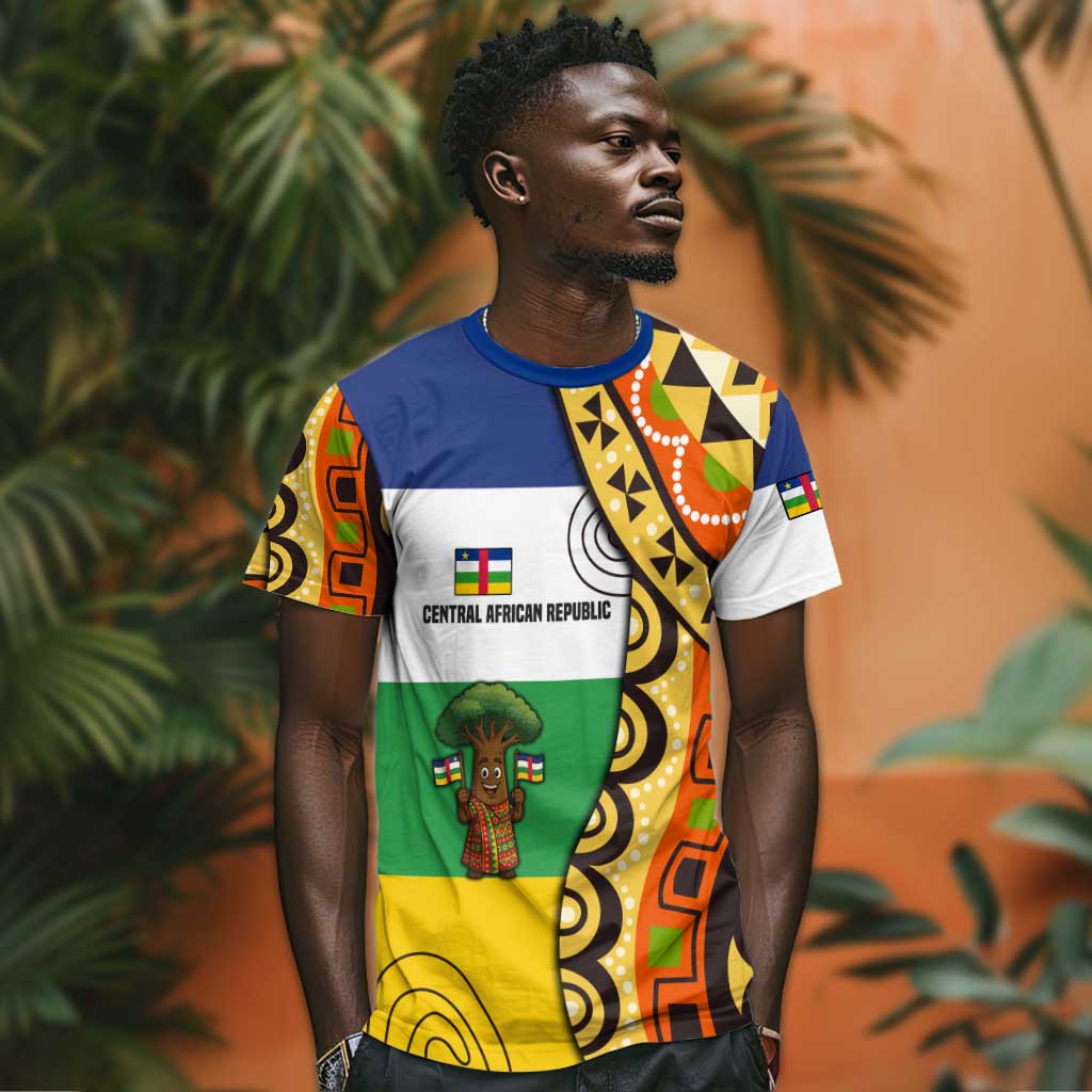 Central African Republic T shirt Baobab and Flag - African Pride