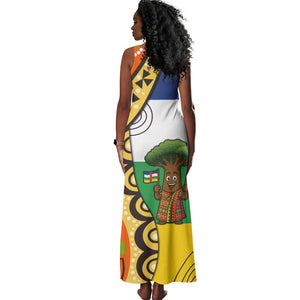 Central African Republic Tank Maxi Dress Baobab and Flag - African Pride