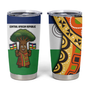 Central African Republic Tumbler Cup Baobab and Flag - African Pride