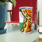 Central African Republic Tumbler Cup Baobab and Flag - African Pride