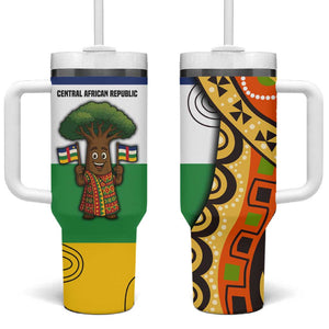 Central African Republic Tumbler With Handle Baobab and Flag - African Pride