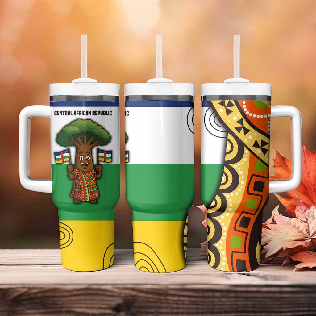 Central African Republic Tumbler With Handle Baobab and Flag - African Pride