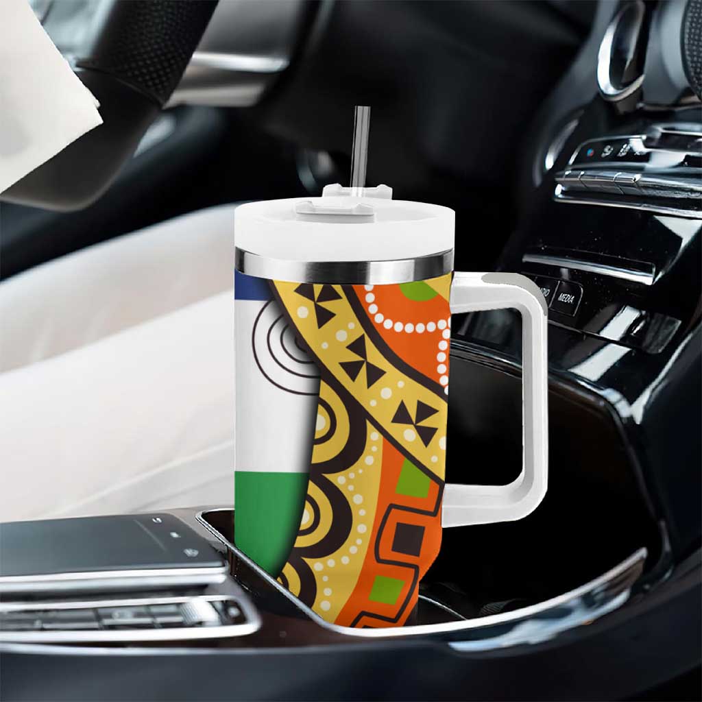 Central African Republic Tumbler With Handle Baobab and Flag - African Pride