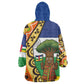 Central African Republic Wearable Blanket Hoodie Baobab and Flag - African Pride