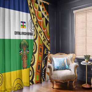 Central African Republic Window Curtain Baobab and Flag - African Pride