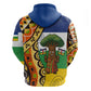 Central African Republic Zip Hoodie Baobab and Flag - African Pride