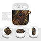 Aten AirPods Case Ancient Egyptian Cracked Stone Hieroglyph, Solar Eclipse Emblem, and Radiant Sunburst - African Pride
