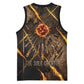 Aten Basketball Jersey Ancient Egyptian Cracked Stone Hieroglyph, Solar Eclipse Emblem, and Radiant Sunburst - African Pride