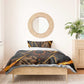 Aten Bedding Set Ancient Egyptian Cracked Stone Hieroglyph, Solar Eclipse Emblem, and Radiant Sunburst - African Pride