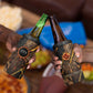 Aten 4 in 1 Can Cooler Tumbler Ancient Egyptian Cracked Stone Hieroglyph, Solar Eclipse Emblem, and Radiant Sunburst - African Pride