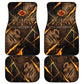 Aten Car Mats Ancient Egyptian Cracked Stone Hieroglyph, Solar Eclipse Emblem, and Radiant Sunburst - African Pride