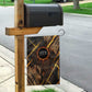 Aten Garden Flag Ancient Egyptian Cracked Stone Hieroglyph, Solar Eclipse Emblem, and Radiant Sunburst - African Pride