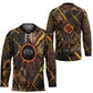 Aten Hockey Jersey Ancient Egyptian Cracked Stone Hieroglyph, Solar Eclipse Emblem, and Radiant Sunburst - African Pride
