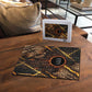 Aten Puzzle Ancient Egyptian Cracked Stone Hieroglyph, Solar Eclipse Emblem, and Radiant Sunburst - African Pride
