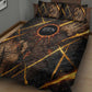 Aten Quilt Bed Set Ancient Egyptian Cracked Stone Hieroglyph, Solar Eclipse Emblem, and Radiant Sunburst - African Pride