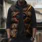 Aten Sleeveless Puffer Jacket Ancient Egyptian Cracked Stone Hieroglyph, Solar Eclipse Emblem, and Radiant Sunburst - African Pride