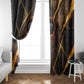 Aten Window Curtain Ancient Egyptian Cracked Stone Hieroglyph, Solar Eclipse Emblem, and Radiant Sunburst - African Pride