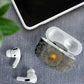 Aten Ancient Egyptian AirPods Case with Gray Astronomical Chart, Radiant Sun Disc Emblem, and Ankh - African Pride