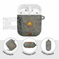 Aten Ancient Egyptian AirPods Case with Gray Astronomical Chart, Radiant Sun Disc Emblem, and Ankh - African Pride