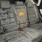 Aten Ancient Egyptian Back Car Seat Cover with Gray Astronomical Chart, Radiant Sun Disc Emblem, and Ankh - African Pride