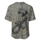 Aten Ancient Egyptian Baseball Jersey with Gray Astronomical Chart, Radiant Sun Disc Emblem, and Ankh - African Pride