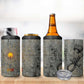 Aten Ancient Egyptian 4 in 1 Can Cooler Tumbler with Gray Astronomical Chart, Radiant Sun Disc Emblem, and Ankh - African Pride
