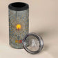 Aten Ancient Egyptian 4 in 1 Can Cooler Tumbler with Gray Astronomical Chart, Radiant Sun Disc Emblem, and Ankh - African Pride