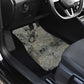 Aten Ancient Egyptian Car Mats with Gray Astronomical Chart, Radiant Sun Disc Emblem, and Ankh - African Pride