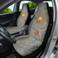 Aten Ancient Egyptian Car Seat Cover with Gray Astronomical Chart, Radiant Sun Disc Emblem, and Ankh - African Pride
