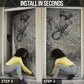 Aten Ancient Egyptian Door Cover with Gray Astronomical Chart, Radiant Sun Disc Emblem, and Ankh - African Pride