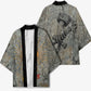 Aten Ancient Egyptian Kimono with Gray Astronomical Chart, Radiant Sun Disc Emblem, and Ankh - African Pride