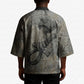 Aten Ancient Egyptian Kimono with Gray Astronomical Chart, Radiant Sun Disc Emblem, and Ankh - African Pride